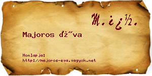 Majoros Éva névjegykártya